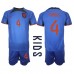 Cheap Netherlands Virgil van Dijk #4 Away Football Kit Children World Cup 2022 Short Sleeve (+ pants)